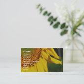 Zonnebloempitten Bloem Fotografie Visitekaartje (Staand voorkant)