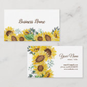 zonnebloempitten, boutique visitekaartje (Voorkant / Achterkant)