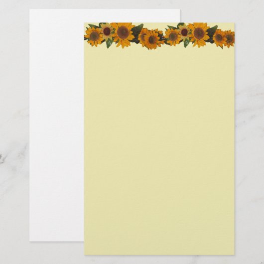 Zonnebloempitten Briefpapier (Voorkant / Achterkant)