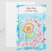 Zonnebloempitten Briefpapier (Voorkant / Achterkant)