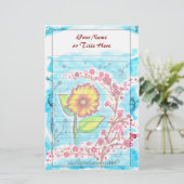 Zonnebloempitten Briefpapier (Staand voorkant)