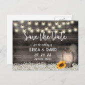  zonnebloempitten bruiloft Bewaar datum Aankondigingskaart (Voorkant / Achterkant)