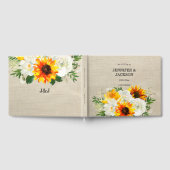 Zonnebloempitten - Burlap Gastenboek (Volledig)