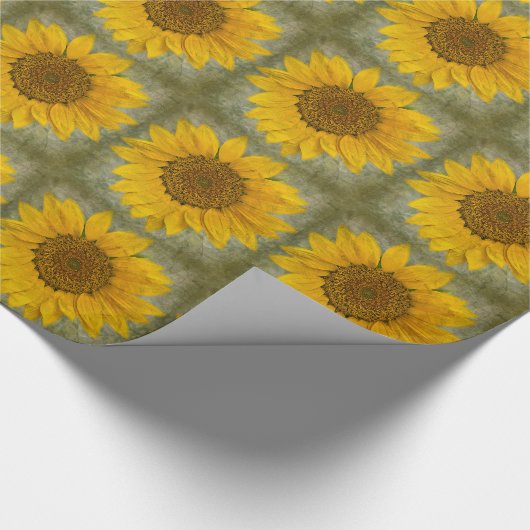 zonnebloempitten cadeaupapier (Hoek)