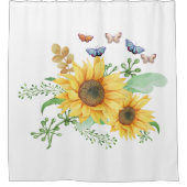 zonnebloempitten douchegordijn (Voorkant)