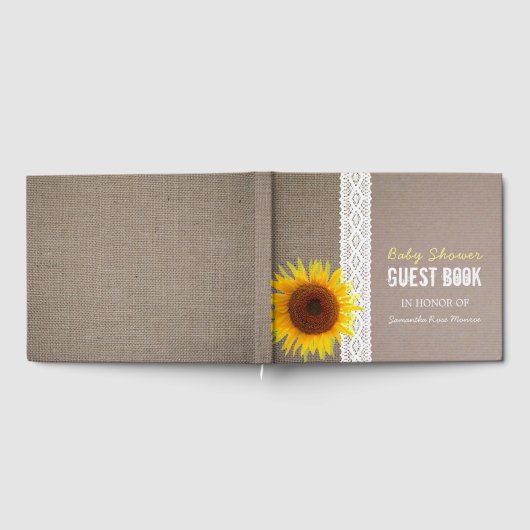 Zonnebloempitten en Baby shower met haken Gastenboek (Volledig)