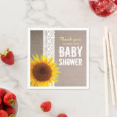 Zonnebloempitten en Baby shower met haken Servetten (Insitu)