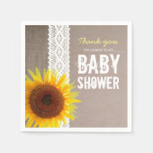 Zonnebloempitten en Baby shower met haken Servetten (Voorkant)