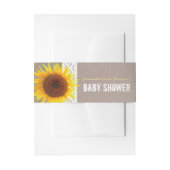 Zonnebloempitten en Baby shower met haken Uitnodigingen Wikkel (Voorkant Voorbeeld)