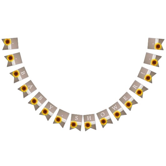 Zonnebloempitten en Baby shower met haken Vlaggetjes (Alle)