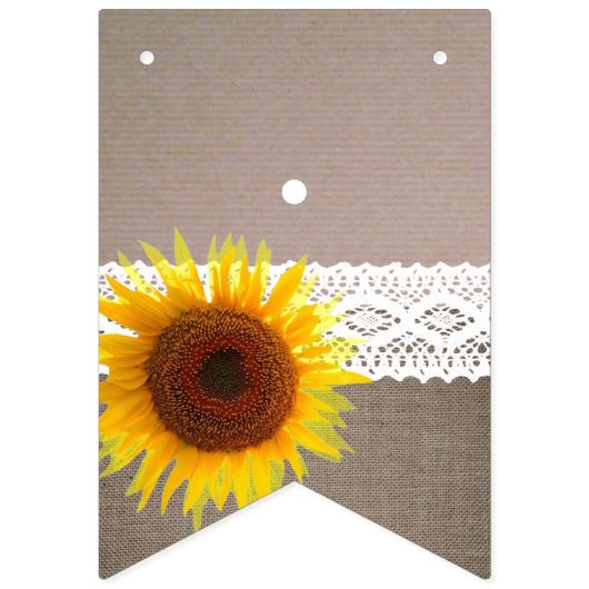 Zonnebloempitten en Baby shower met haken Vlaggetjes (Tweede vlag)