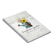 Zonnebloempitten en  hout notitieboek (Rechterzijde)