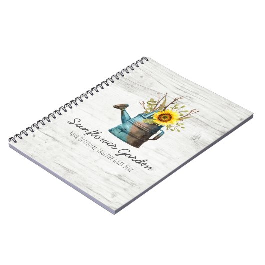 Zonnebloempitten en  hout notitieboek (Linkerzijde)