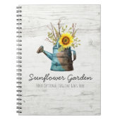 Zonnebloempitten en  hout notitieboek (Voorkant)