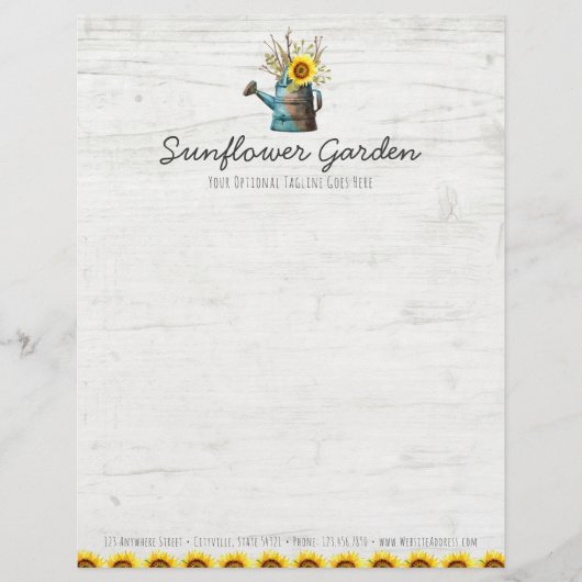 Zonnebloempitten en  hout persoonlijk briefhoofd (Voorkant)