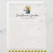 Zonnebloempitten en  hout persoonlijk briefhoofd (Voorkant / Achterkant)