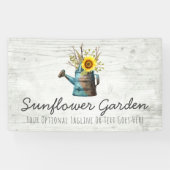 Zonnebloempitten en  hout spandoek (Horizontaal)