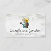 Zonnebloempitten en  hout visitekaartje (Voorkant)