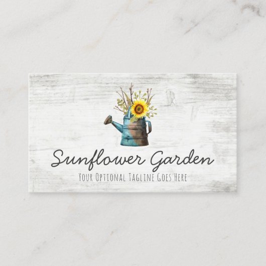 Zonnebloempitten en  hout visitekaartje (Voorkant)