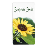Zonnebloempitten Etiket (Voorkant)
