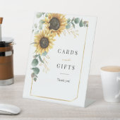 zonnebloempitten Eucalyptus Geometric Cards en Gif Reclamebord Met Voetstuk (Insitu)