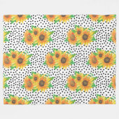 Zonnebloempitten Fleece Deken (Voorkant (Horizontaal))