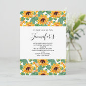  zonnebloempitten Geel en Groene Dag Kaart (Staand voorkant)