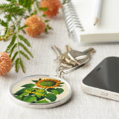  zonnebloempitten Gehuwd Sleutelhanger (Zijkant)