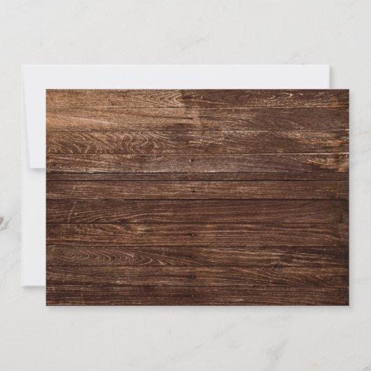 Zonnebloempitten in Vet Land | Horizontaal hout Save The Date (Achterkant)