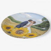 zonnebloempitten - je trouwfotopapier - borden papieren bordje (Gekanteld)