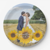 zonnebloempitten - je trouwfotopapier - borden papieren bordje (Voorkant)