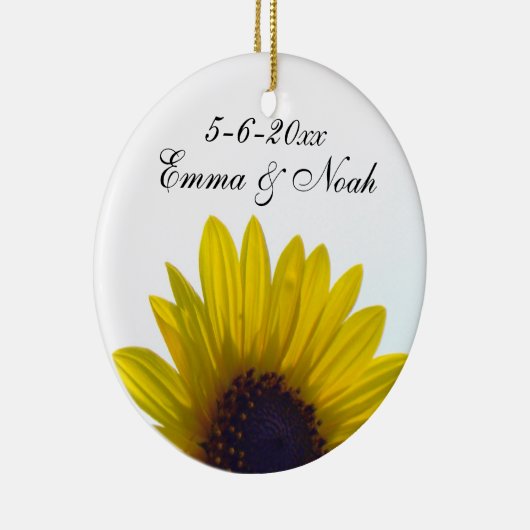 zonnebloempitten keramisch ornament (Rechts)