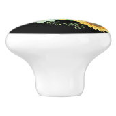 zonnebloempitten keramische knop (Zijkant)