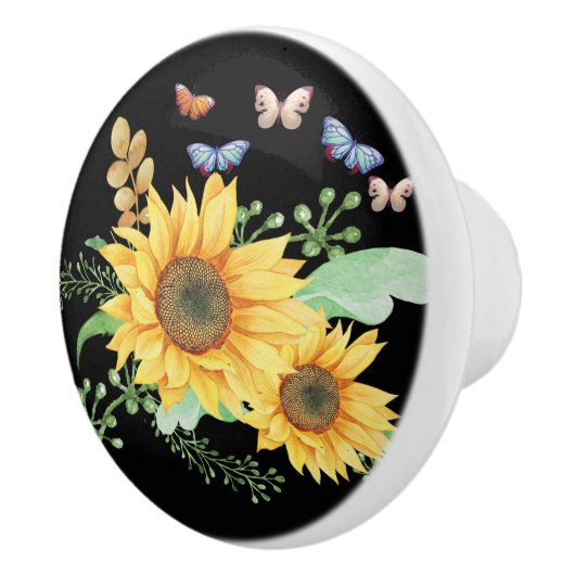 zonnebloempitten keramische knop (Rechts)