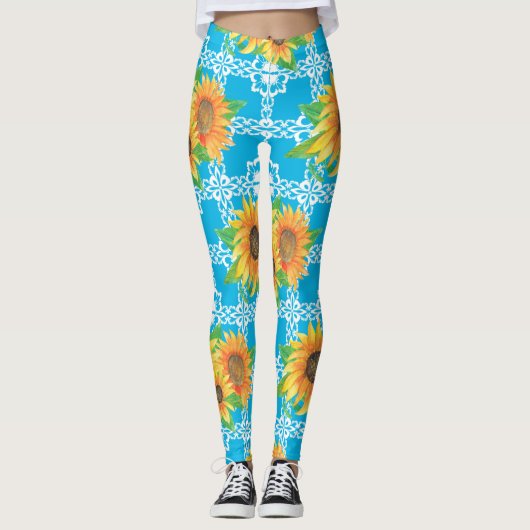 Zonnebloempitten Leggings (Voorkant)