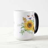 zonnebloempitten magische mok (Voorkant rechts)