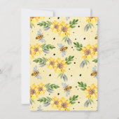 Zonnebloempitten Mama naar Bee Baby shower Kaart (Achterkant)