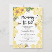 Zonnebloempitten Mama naar Bee Baby shower Kaart (Voorkant)