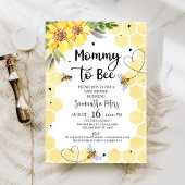 Zonnebloempitten Mama naar Bee Baby shower Kaart