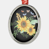 zonnebloempitten metalen ornament (Links)