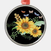 zonnebloempitten metalen ornament (Voorkant)