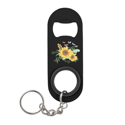 zonnebloempitten mini flessenopener (Voorkant)