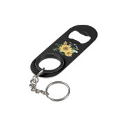 zonnebloempitten mini flessenopener (Achterkant Gekanteld)