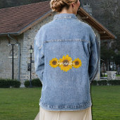zonnebloempitten - naam toevoegen denim jacket