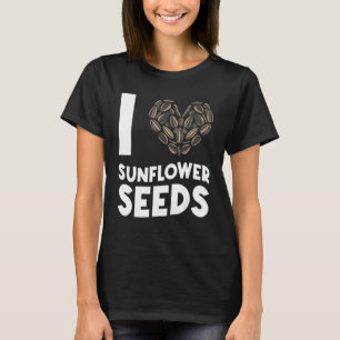 Zonnebloempitten Noten Snacks Schattige T-shirt