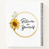 zonnebloempitten notitieboek (Achterkant)