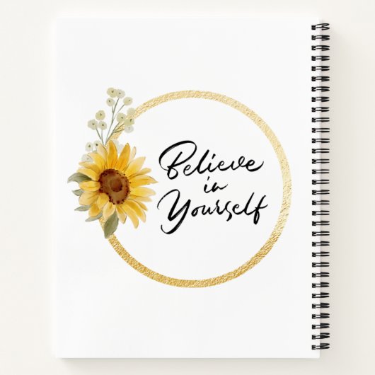 zonnebloempitten notitieboek (Achterkant)