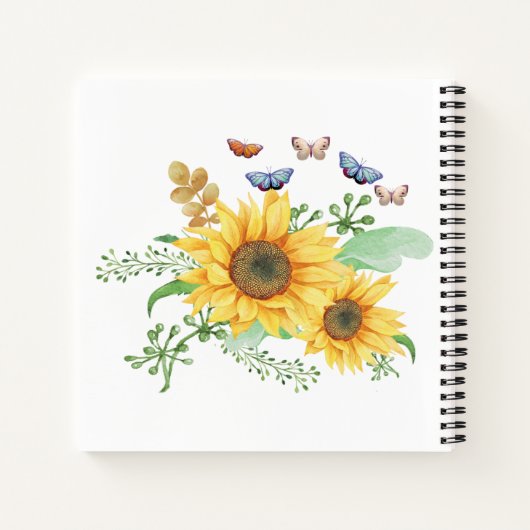 zonnebloempitten notitieboek (Achterkant)