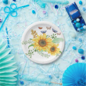 zonnebloempitten papieren bordje (Feest)