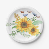 zonnebloempitten papieren bordje (Voorkant)